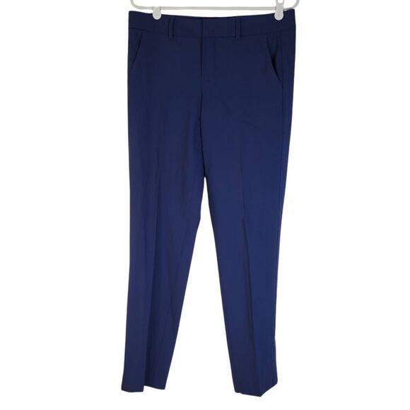 Vince Pants - Vince Flat Front Mid-rise Wool Blend Stretch Dress Pants Blue Size 8